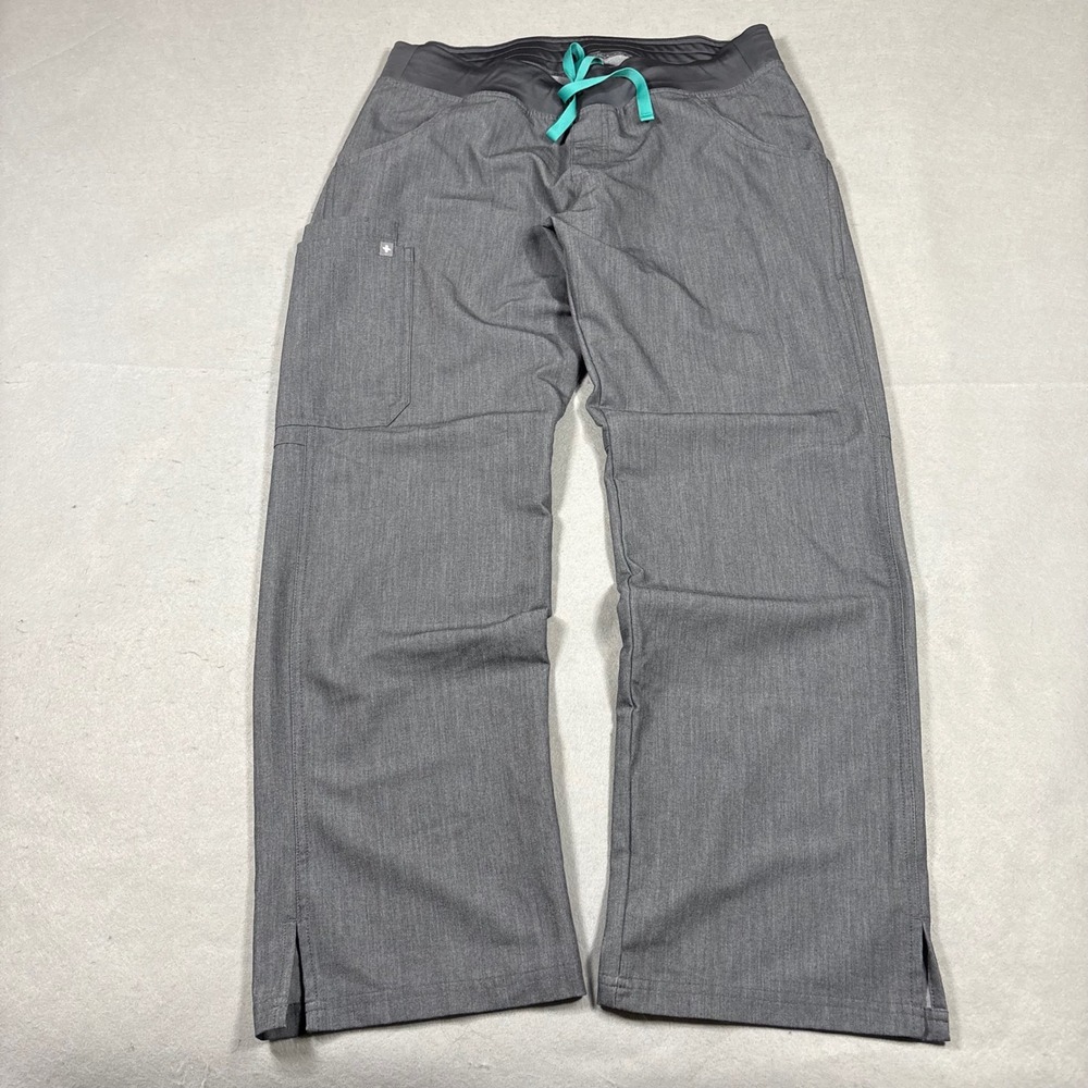 FIGS Technical Collection Scrub Pants Gray M/P T21004P Cargo Straight Leg